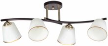 Laelamp Candellux Lighting Greco, 4x40W, E27, must/kuldne