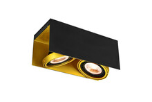 Laelamp GTV Verso, 4212, 31 cm x 14 cm x 13 cm, must/kuldne, AC220-240V, IP20