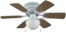 Laelamp ventilaatoriga G.LUX GF-MUSE, 1 x E14, 40W, 810 x 810 x 300 mm, valge, tiivad valge/tamm
