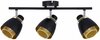 Laevalgusti Candellux Lighting Aleksandria 93-13767, 3x40W, E14, must/kuldne