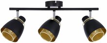 Laevalgusti Candellux Lighting Aleksandria 93-13767, 3x40W, E14, must/kuldne
