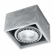 Laelamp Sollux Quatro 1, 1xGU10, 40W, helehall, betoon