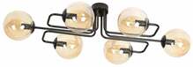 Laelamp Emibig Brendi 6A Black/Honey, E14, 6 x 10 W
