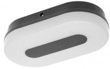 Pinnapealne LED lae- ja seinavalgusti GTV Twist, 10W, 4000K, 750 lm, IP65, ovaalne, valge