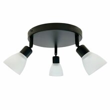 Laelamp Candellux Costa, 98-29607, 3xE14, 40W, must, valge kuppel