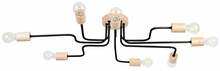 Laelamp Sollux Timbo SL.1671, 8xE27, 15W, 230V, must/beež/puit
