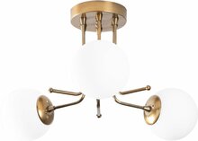 Ripplamp Opviq Daisy, 146-AV3, 120 W, E27, kuldne/valge