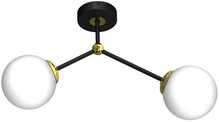 Laelamp Milagro Joy, 2xE14, 40W, must/kuldne