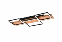 Laelamp Trio Harper, 30W, 3000K, 4000lm, 65 x 34 x 7 cm, must/puiduvärv