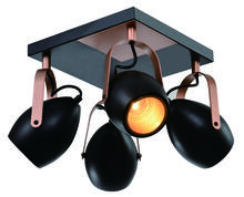 Laelamp Candellux Anica, 4xE14, 40W, must, 32 x 32 cm