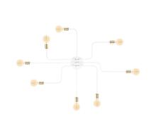 Laelamp Opviq Truva N-704, 8xE27, 40W, valge/kuldne