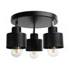 Seina- ja laelamp Orno LISA, 3x60 W, E27, must, ümmargune alus