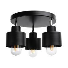 Seina- ja laelamp Orno LISA, 3x60 W, E27, must, ümmargune alus