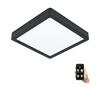 LED laelamp Eglo Fueva-Z, 900109, 16,5 W, IP44, 21 x 21 cm, must