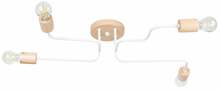 Laelamp Sollux Timbo SL.1665, 4xE27, 15W, valge/beež/puit