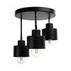 Seina- ja laelamp Orno LISA, 3 x 60W, E27, must, ümar alus