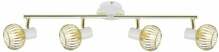 Laelamp Candellux Oslo 4, 94-61812, 4xE14, 40W, valge/kuldne