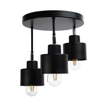 Seina- ja laelamp Orno LISA, 3 x 60W, E27, must, ümar alus
