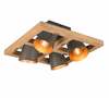Laelamp Trio Bell 601900467, E14, 4x25W, 39x39 cm, tumehall/naturaalne, metallist kuppel