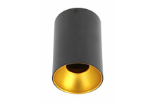 Laevalgusti GTV Tensa, alumiinium, 96x140 mm, IP20, GU10, ümmargune, must