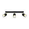 Lae kohtvalgusti Sollux NERO 3, 3xGU10, 40W, must/kuld