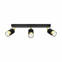 Lae kohtvalgusti Sollux NERO 3, 3xGU10, 40W, must/kuld