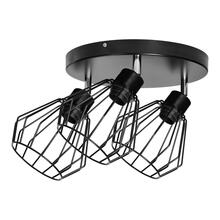 Seina- ja laelamp Orno PINO, 3x60W, E27, must, ümmargune alus