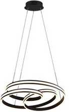 Rippvalgusti LED Trio Nuria, 60W, 2300/3000/4000K, 7200lm, must, ø60 x 150 cm