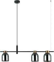 Ripplamp Italux Servio PND-66892-3-BK-SG, E14, must
