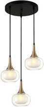 Rippvalgusti Italux Konila, PND-99709-3A-BRO-CL, 3xG9, 10W, messing