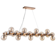 Ripplamp Maytoni Dallas, MOD547PL-25G, 25xG9, max 28W, kuldne/amber klaas