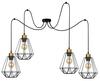 Rippvalgusti Candellux Primo, 5534-00309, 4xE27, 60W, must/kuldne