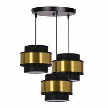 Rippvalgusti Candellux Prestige, 33-17949, 3x40W, E27, must/kuldne