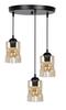 Rippvalgusti Candellux Felis, 5533-00217, must, klaaskupliga
