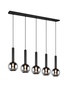 Rippvalgusti Trio Clayton, 310300532, 5 x E27, max 28W, must, 115 x 20 x h150 cm
