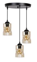 Rippvalgusti Candellux Felis, 5533-00217, must, klaaskupliga