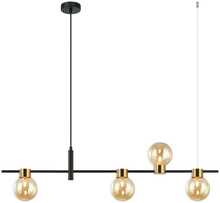 Ripplamp Italux Bletter, PND-5225-4-BK-AMB, G9, must/merevaigukollane