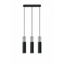Rippvalgusti Sollux Borgio 3, 3xGU10, 40W, must betoon/metall