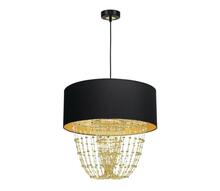 Rippvalgusti Milagro Almeria, 1xE27, 60W, must/kuldne