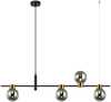 Ripplamp Italux Bletter, PND-5225-4-BK-SG, G9, must/suitsuklaas
