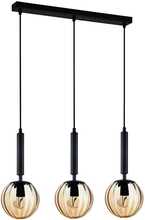 Rippvalgusti Italux Ravena PND-2324-3L BK+AMB, 3xE27, 10W, must