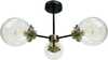 Rippvalgusti Candellux Lens, 3x40W, E14, must patineeritud