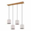 Rippvalgusti Trio Elmau, 4 x E27, max 60W, 20 x 100 x 150 cm, valge/beež