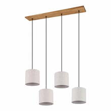 Rippvalgusti Trio Elmau, 4 x E27, max 60W, 20 x 100 x 150 cm, valge/beež