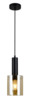 Rippvalgusti Italux PND-5581-1-BK+AMB, 1xE27, 40W, must/kuld