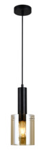 Rippvalgusti Italux PND-5581-1-BK+AMB, 1xE27, 40W, must/kuld