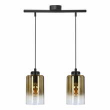 Rippvalgusti Candellux Lighting Aspra, 32-16263, 2xE27, 60W, must, ø 10 cm, klaaskupliga