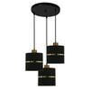 Rippvalgusti Candellux Assam, 33-17468, 3xE27, 180 W, must kuldse triibuga