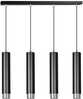 Rippvalgusti Emibig Kibo 4, GU10, Black/Chrome