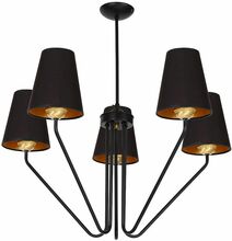 Rippvalgusti Milagro Victoria, 5 x E27, 60W, must, 72 x 73 cm